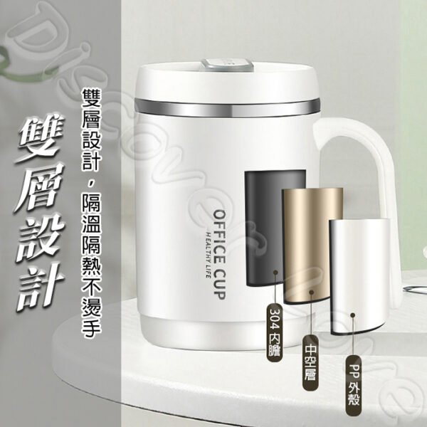 304不鏽鋼 保溫馬克杯【送吸管】咖啡杯  500ml隨身杯 超商大杯咖啡杯 304不鏽鋼杯 隨行杯 馬克杯附蓋 保溫杯 吸管杯 大容量 磨砂外層 茶杯 水杯 保溫保冰 帶蓋 環保杯 便攜 白/灰/紫：圖片 3