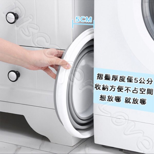 節省80%空間【5cm折疊收納】折疊水桶 懸掛設計摺疊水桶 洗臉盆 儲水 洗車 釣魚桶 折疊 摺疊 提水桶 伸縮 收納水桶 戶外：圖片 3
