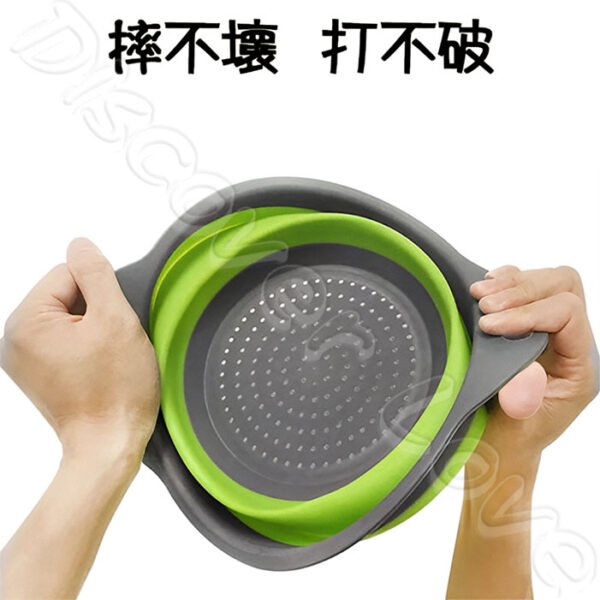 【摺疊瀝水籃 圓形款】露營×洗菜×收納 一籃多用｜圓形伸縮摺疊瀝水籃 洗菜籃 瀝水籃 洗滌籃 伸縮瀝水籃 瀝水盆 露營：圖片 7