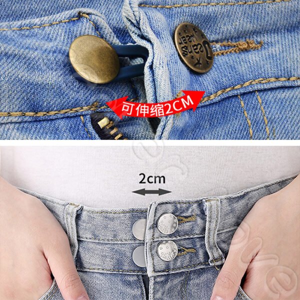 免縫鈕扣 收腰鈕扣 擴腰鈕扣 褲腰加寬鈕扣 鈕扣 免釘扣 可拆卸萬能扣子 免縫 可拆鈕扣 神奇鈕扣 褲頭扣：圖片 6
