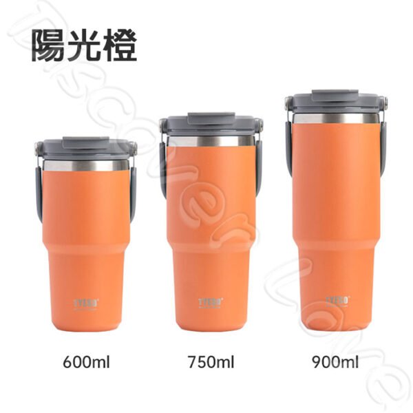為車載訂製 304雙層保溫保冷 手提冰霸杯 直飲保溫杯 手提設計 車用水杯 直飲吸管 車用水壺 車用保溫杯 保溫杯 冰壩杯 方便攜帶 大容量不銹鋼雙飲車載水壺 冰霸杯 保冰杯 不鏽鋼杯 咖啡隨身杯：圖片 13