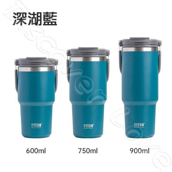 為車載訂製 304雙層保溫保冷 手提冰霸杯 直飲保溫杯 手提設計 車用水杯 直飲吸管 車用水壺 車用保溫杯 保溫杯 冰壩杯 方便攜帶 大容量不銹鋼雙飲車載水壺 冰霸杯 保冰杯 不鏽鋼杯 咖啡隨身杯：圖片 14