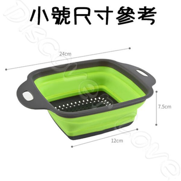 方形摺疊瀝水籃 洗菜籃 瀝水籃 可折疊濾水器 露營便攜：圖片 10