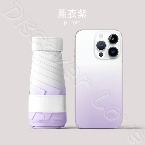 漸層扁六折 迷你超輕【晴雨傘 輕量】晴雨兩用 抗UV 小雨傘 摺疊傘 迷你 漸層迷你傘 迷你雨傘 迷你漸層傘 多色可選：圖片 11