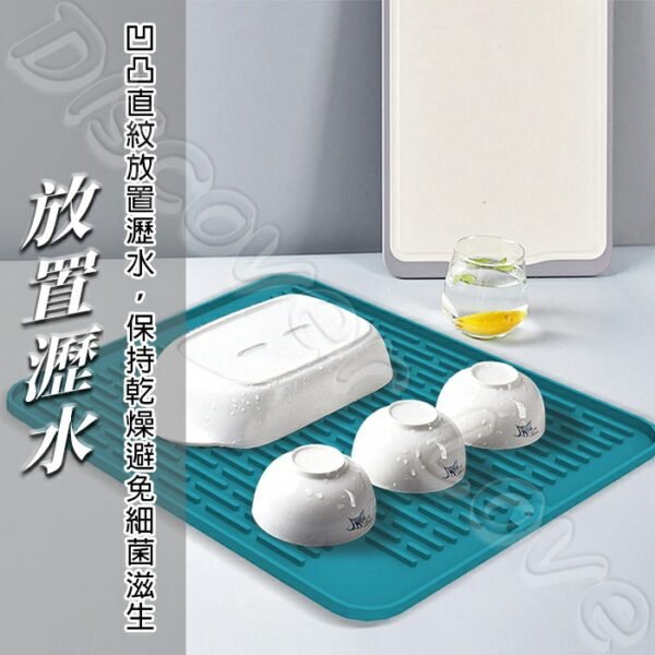矽膠隔熱餐墊 加厚大號 【耐熱230°C】矽膠隔熱瀝水墊 瀝水墊廚房檯面 瀝水墊廚房 瀝水墊 洗手台 隔熱墊 瀝水置物墊：圖片 3